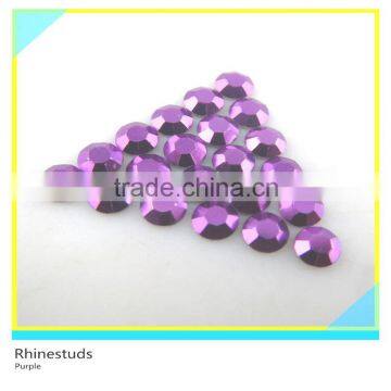 Rhinestuds Purple Round Flatback Metallic Ss10 3mm 300 Gross Package