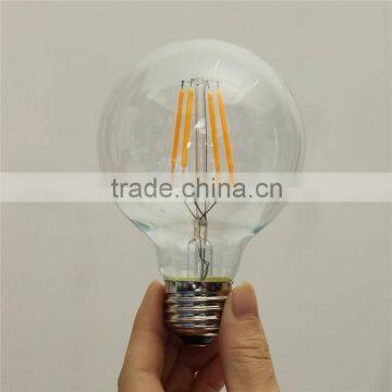 Whosales LED Bulbs E27 Filament Light Bulb Amber Glass Warm White G80 COB Bulbs