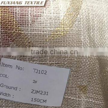 100% Polyester Faux Line Geometric Printed/jacquard/hot Stamping in Silver or Gold Window Curtain Fabric photo-4