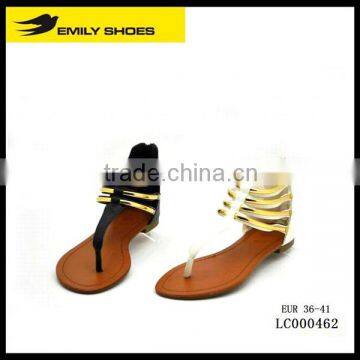 Lady's multi- upper straps PU sandal