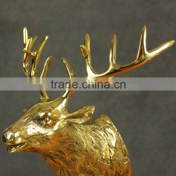 Zinc Alloy Deer Head Ornaments Golden Plating photo-2