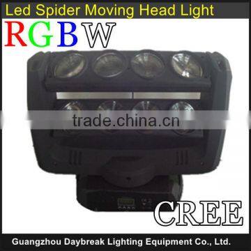 D-L019 Moving Head Light Disco Beam LED Spider 8 X 10W DJ Beam Led Double Row New Lighting RGBW 4IN1