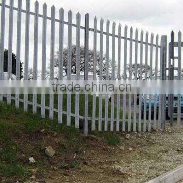 Galvanized or power coated palisade fencing