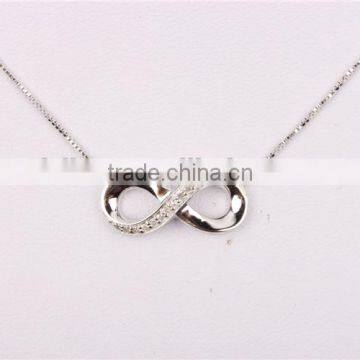 Elegant 925 Silver 8 Shape Pendant Chain 2016 Factory Wholesale photo-2