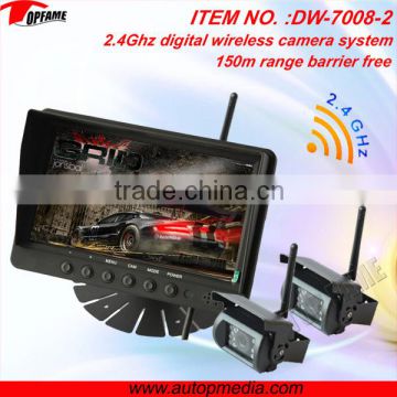 DW-7008-2 2.4Ghz digital wireless backup/rear view camera system with strong signal