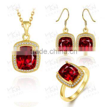 Shenzhen China New year gift 18K Gold Plating Fashion Crystal jewelry set