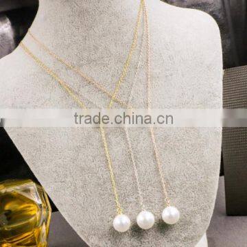 Cheap Classic Style Silver 925 Pearl Pendant Necklace for Gift photo-3