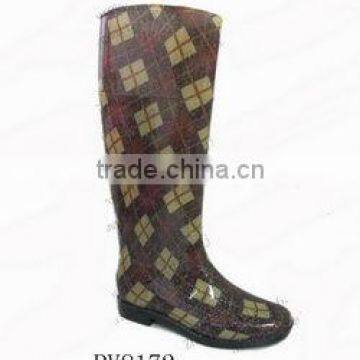 PVC Transparent Rain Boots for Women