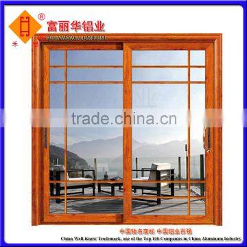 Color Powder Coating, Wood Grain Heat Transfer Water Proof Aluminum Window for House Building, Office Building and Villa