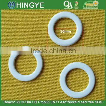 10mm Inner Sprayed White Shiny Metal Ring For Underwear --- C001