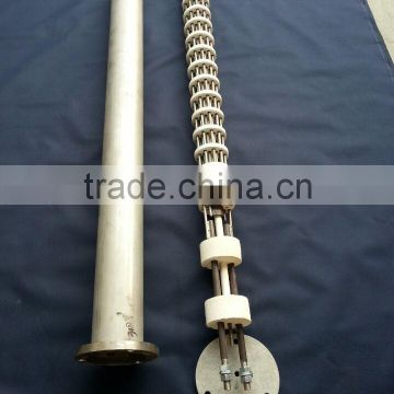 Radiant tube heater electric heating elements