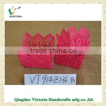 Victoria New Style Beautiful Flower Pattern Smaller Gift Lace Basket