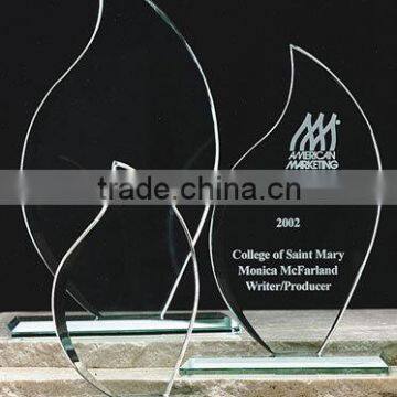 2016 new design custom shaped acrylic trophies crystal trophy awards China manufactory