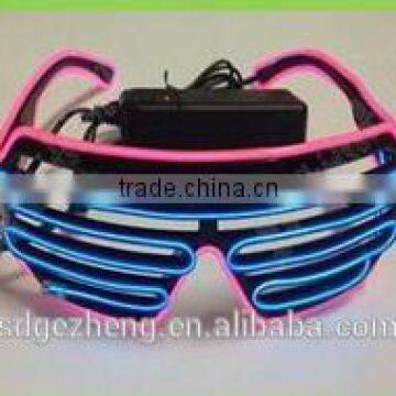 Creative Gifts el Wire Shutter Glasses Red Yellow Blue Pink Sound Active el Sunglasses for Christmas Party Wedding Decoration photo-5