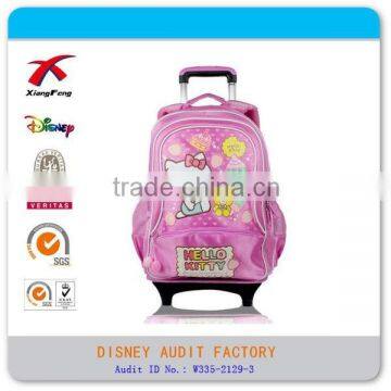 cute helloKitty trolley backpack school trolley bag on sale