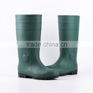 black pvc shoe with steel toe cap for industry