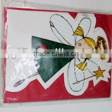 greeting card/christmas greeting card/ handmade die cut greeting card