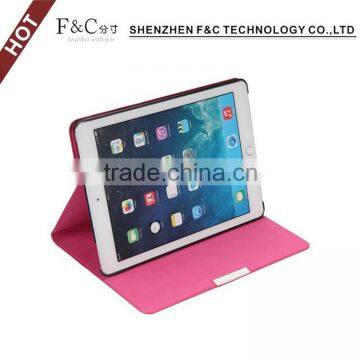 2016 Shenzhen new arrival Crazy Horse pu stand case for iPad Pro Folding Stand Smart Case