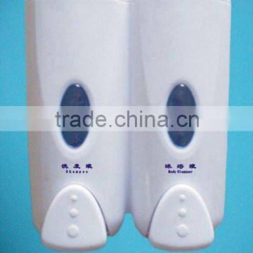 Double plastic Hand liquid soap dispenser, gel dispenser