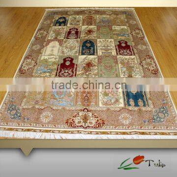 Hand Knotted 100% silk persian Gabbeh Carpet