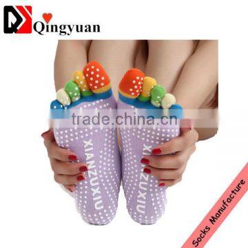 men womens wholesale floor Yoga socks bottom reinforced socks anti slip sole socks