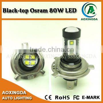 high lumen black king series H4 80W fog light driving light fog light DRL