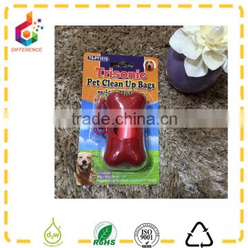 Blister card poop bag with bolder pet waste bag dispenser