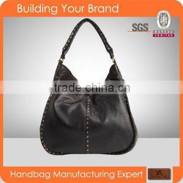 S118 Black PU Leather Hobo Bag for Ladies OEM ODM Service Fashion Handbag Manufacturer