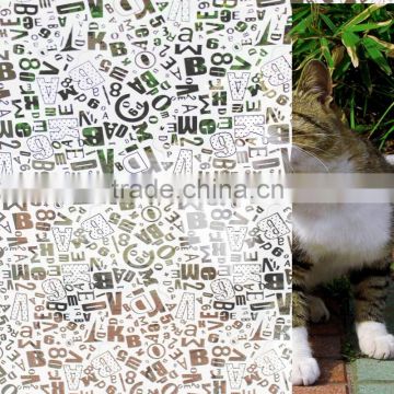 new fashion letter stained pet decorative wallpaper window film