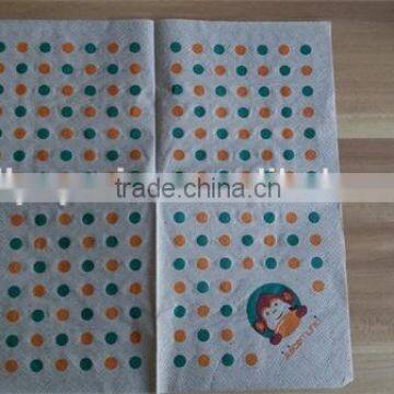 Natural Color Disposable Printed Lenchon Napkin/kraft Brown Napkin Paper