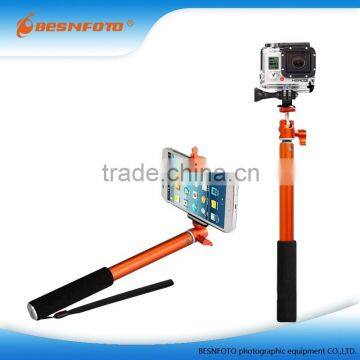 High-end Extendable Aluminum Handheld monopod selfie stick For Smartphone