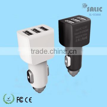 Quick charge 3 port usb car charger Smart Sense Ic