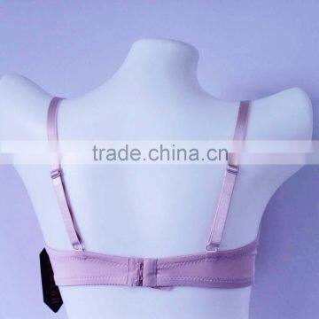 China Bra Factory Custom Basic Soft Bra Simple Design Solid Color Large Size Bra photo-3