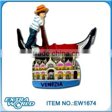 Italy Venezia boat polyresin fridge magnets for souvenir gift