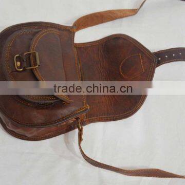 Real Goat Leather Vintage Messenger Shoulder Bag Cross Body Satchel Sling Purse Shopping Carry Bag