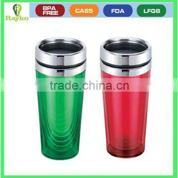 double wall transparent tumbler with steel lid