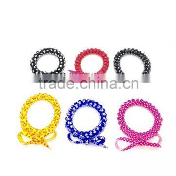 fashion hair accessories for girls telephone line plastic hair bow elastic hair band hair rope