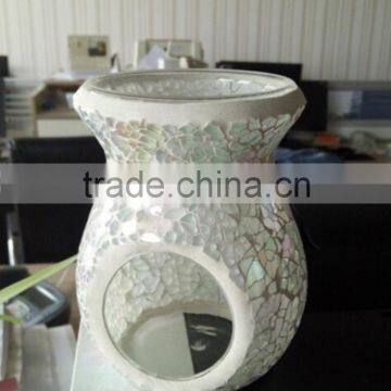 colored decorative mosaic glass oil burner tart warmer