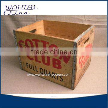 Vintage rustic Wood Crate Box Bottle Carrier