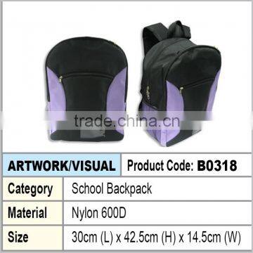 Nylon School Backpack