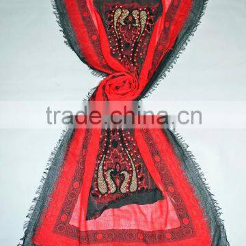 Beaded Evening Dress Wool Shawls