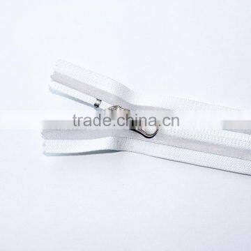 White Nylon Zipper With Metal Puller photo-5
