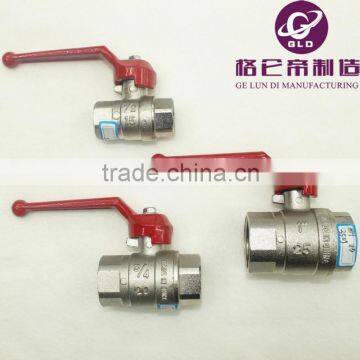 GLD 5PCS/LOT hot sale 1/4" Double male ball valve external thread ,brass ball valve ,copper valve ,