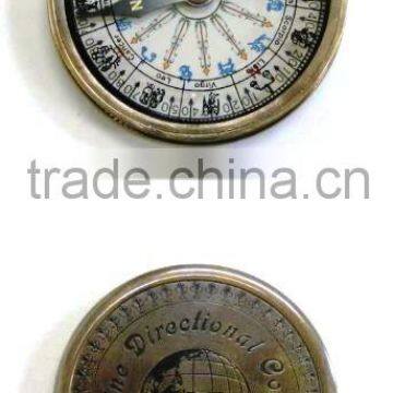 Antique Nautical Solid Brass Compass - Zodiac Compass 13468