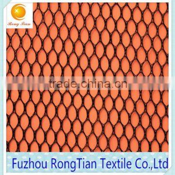 Wholesale 100polyester tricot black hexagonal mesh fabric for chair seats