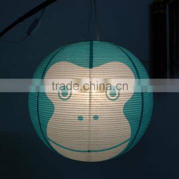 Hanging Round Outdoor Green Chinese Lantern Pendant Lighting