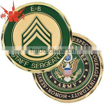 High quality metal Army Staff Sergeant challenge coin