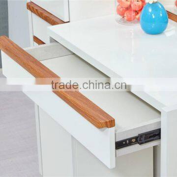 Modern High Glossy White Dresser With Mirror in Bedroom Furniture Set photo-4