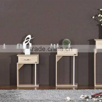 Modern wooden white beech color flower stand set