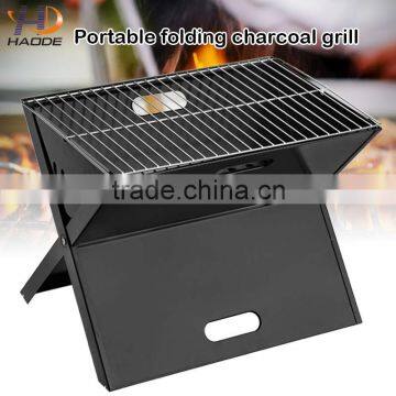 Easily clean and carry smokeless folding portable barbecue grill charcoal for outdoor usage